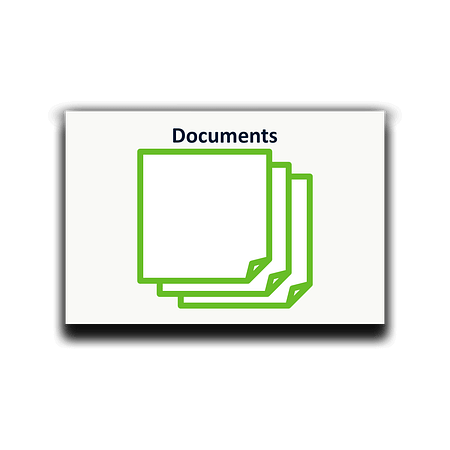 Icon documents as sticky notes for process analysis