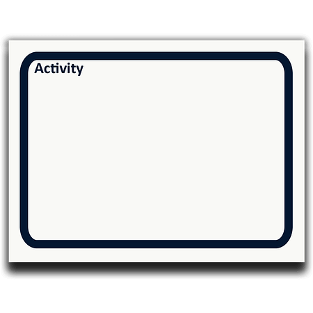 Icon Activity as sticky notes for process analysis symbols
